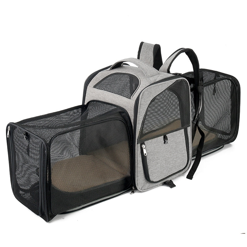 LDLC QS-099 Dual Side Expandable Breathable Mesh Design Pet Carrier Backpack Dog Cat Outdoor Carrying Bag LDLC QS-099 Dual Side Expandable Breathable Mesh Design Pet Carrier Backpack Dog Cat Outdoor Carrying Bag